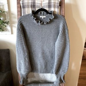 Madewell ruffle neck sweater
